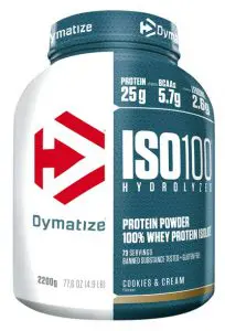 Proteinas aislada Dymatize ISO 100 Cookies & Cream 2200g