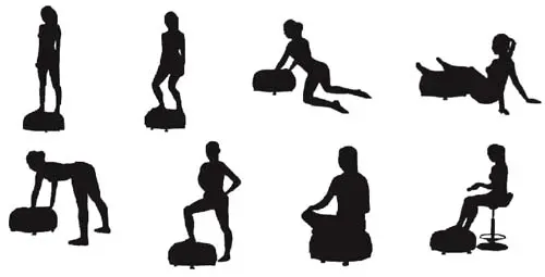 posturas o ejercicios para la plataforma vibratoria