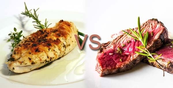carne blanca vs carne roja
