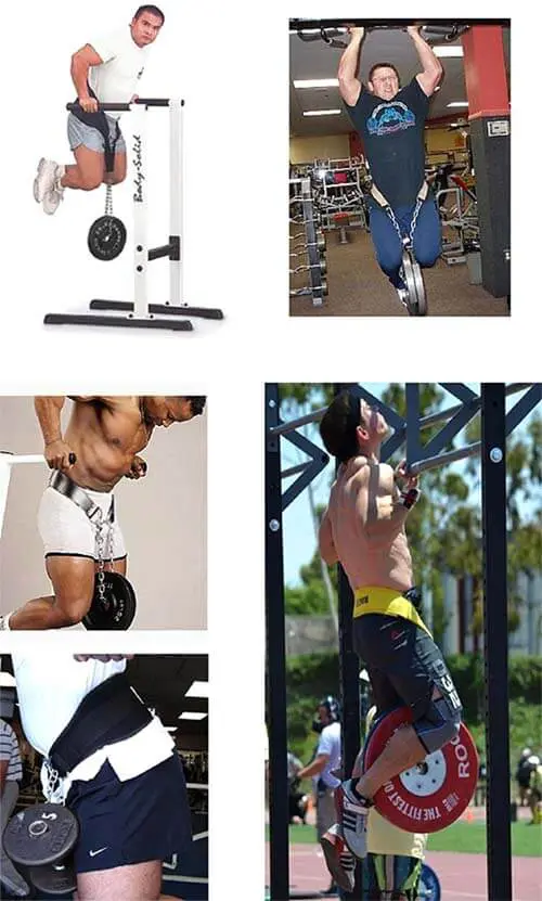 tipos de ejercicios con lastres de cinturon